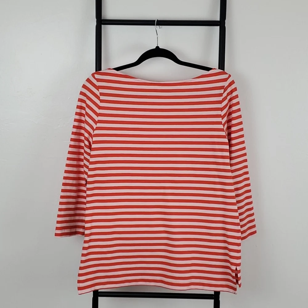 Kate Spade strips long sleeve top blouse size L